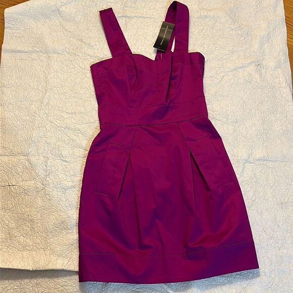 NWT FRENCH CONNECTION NEON PURPLE SLEEVELESS DRESS - 4 - Picture 1 of 6